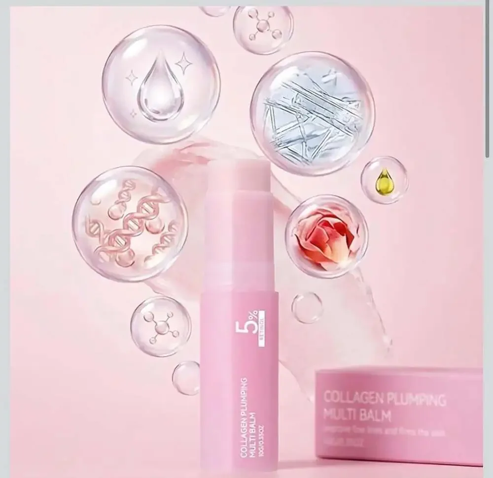Pink Collagen Plumping Multi Balm 5% Retinol Firming Stick, 10g